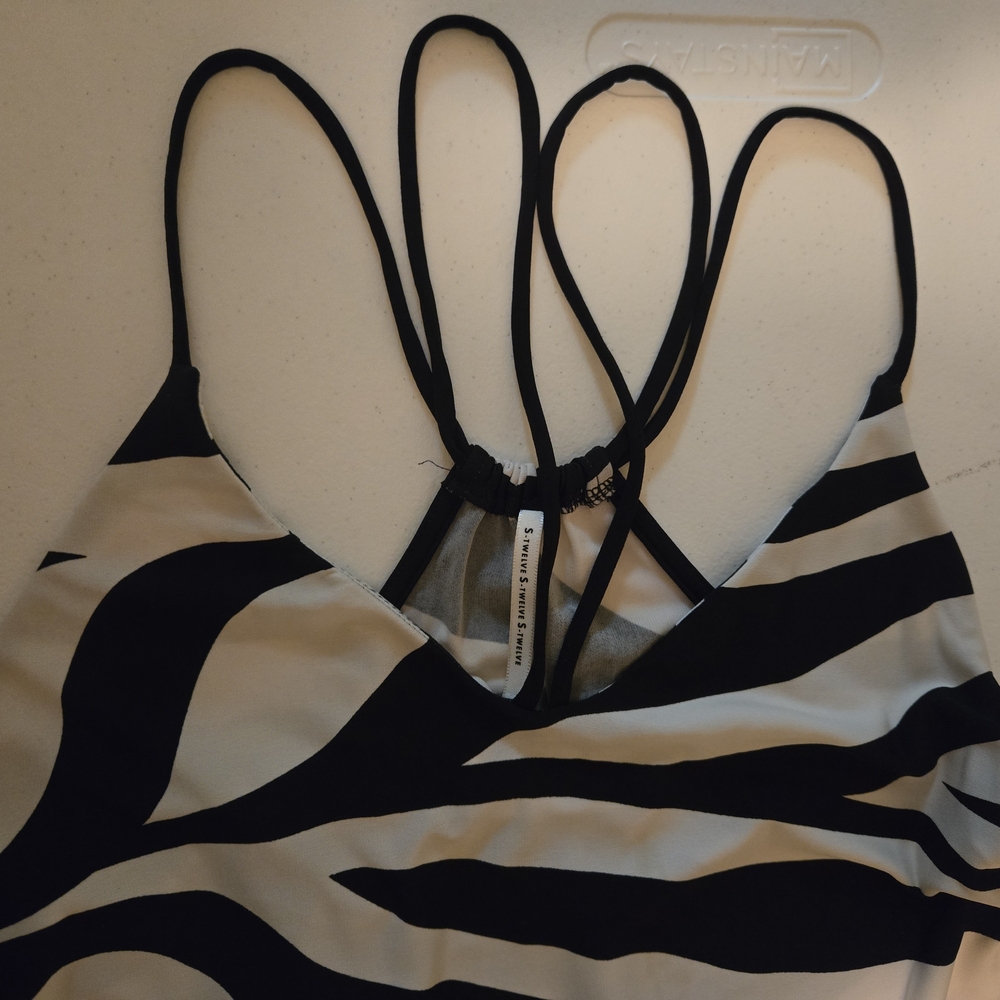 S-Twelve Black and Orange Floral Dress - Picture 4 of 6
